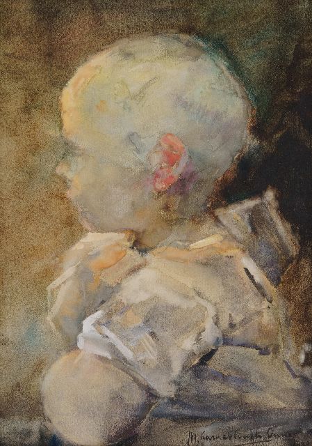 Menso Kamerlingh Onnes | Kinderporträt, Aquarell auf Papier, 31,5 x 22,5 cm, Unterzeichnet u.r. und datiert 1889