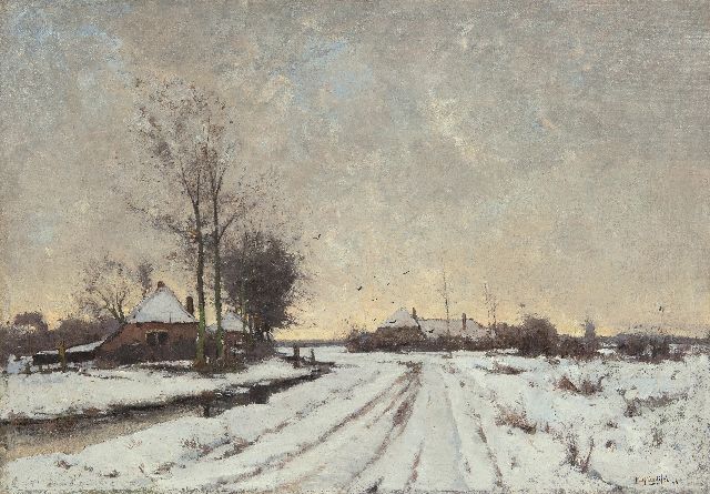 Bodifée J.P.P.  | Winter in Overijssel, Öl auf Leinwand 70,3 x 100,0 cm, Unterzeichnet u.r. und datiert '96