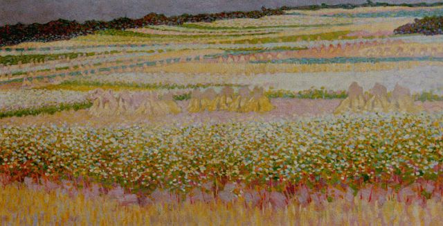 Breman A.J.  | A summer landscape, Blaricum, Öl auf Leinwand 29,0 x 53,0 cm