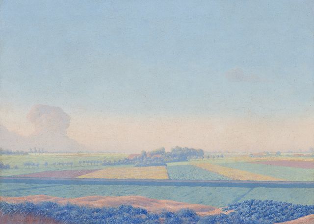 Johan Birnie | Blumenzwiebelfelder, Öl auf Leinwand, 50,5 x 70,5 cm, Unterzeichnet u.l. und datiert 1921