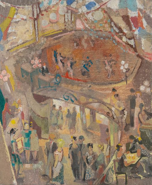 Leo Bervoets | Der Tanzsaal, Öl auf Leinwand, 60,6 x 50,3 cm, Unterzeichnet u.r.