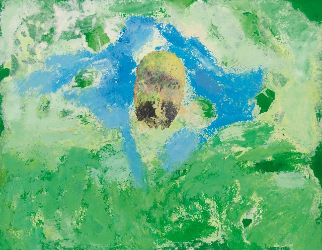 Jef Diederen | Cézanne II, Acryl auf Leinwand, 78,1 x 100,0 cm, Unterzeichnet im Verso und im Verso datiert '90