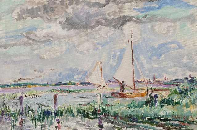 George Martens | Der Paterswoldse See, Öl auf Leinwand, 33,0 x 48,0 cm, Unterzeichnet u.r. und datiert '30