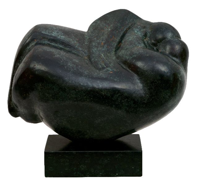 Monica Dael | Die Umarmung, Bronze, 24,0 x 32,0 cm, Unterzeichnet auf der Unterseite mit Monogramm