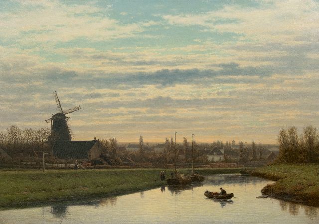 Jacob Jan van der Maaten | Blick auf die 'Apeldoorns Kanaal', Öl auf Leinwand, 79,9 x 113,5 cm, Unterzeichnet u.l.