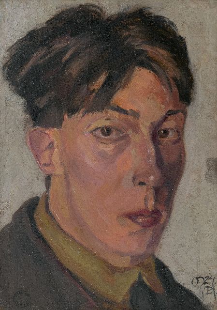 Dick Ket | Selbstporträt, rechts verwendet, Öl auf Leinwand  auf Holzfaser, 36,5 x 26,2 cm, Unterzeichnet u.r. und datiert '24