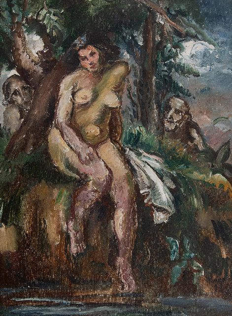 Friesz (toegeschreven aan) Achille Emile Othon  | Suzanna und die beiden Alten, Öl auf Leinwand 42,5 x 33,0 cm