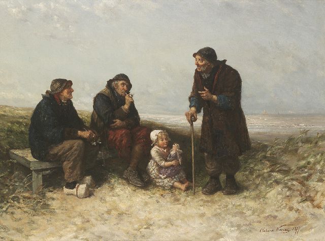 Verveer E.L.  | Der weise Rat, Öl auf Leinwand 68,9 x 91,7 cm, Unterzeichnet u.r. und datiert 1877