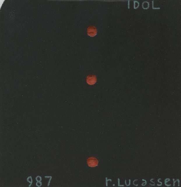 Reinier Lucassen | Idol noir, 1987 (theoretisches Modell), Öl auf Wellpappe, 34,0 x 34,0 cm, Unterzeichnet u.r. und datiert 1987