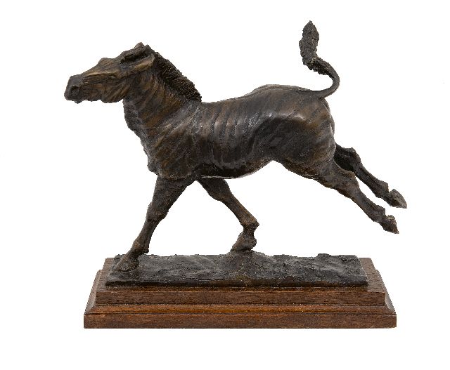 Nicola Toms | Zebra, Bronze, 21,0 x 22,0 cm, Unterzeichnet in der Basis