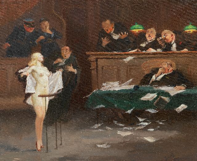 Gaston Hoffmann | Das letzte Argument, Öl auf Leinwand, 38,1 x 46,0 cm, Unterzeichnet u.r.