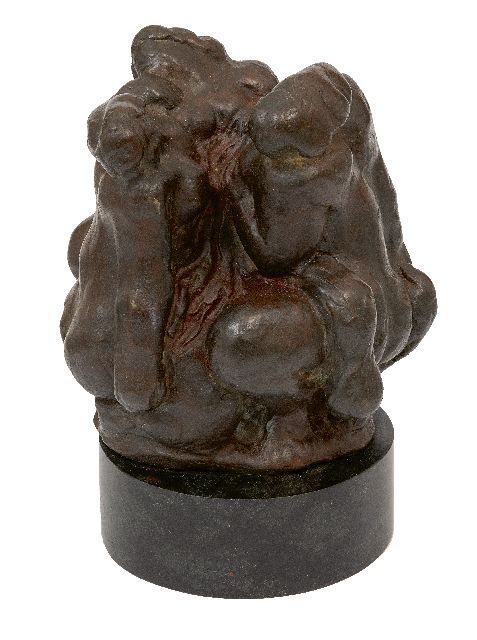 Jonk N.  | Die drei Grazien, Bronze 19,0 x 17,0 cm, Unterzeichnet auf der basis und datiert auf der Basis '60