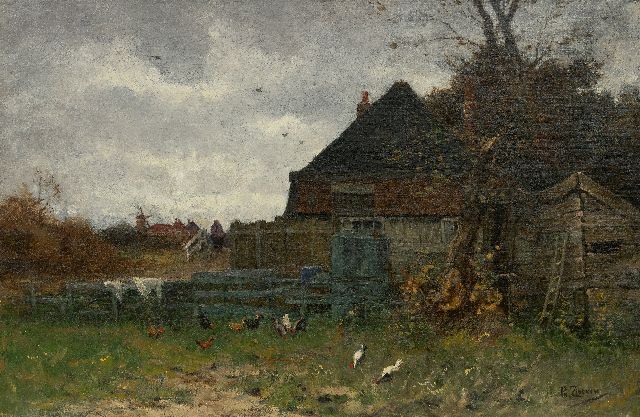 Philip Zilcken | Bauernhof im Herbst, Öl auf Leinwand, 60,2 x 91,3 cm, Unterzeichnet u.r.