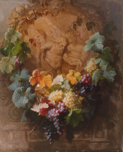 Jean-Baptiste Robie | The fountain, Öl auf Leinwand, 100,0 x 82,0 cm, signed l.l.