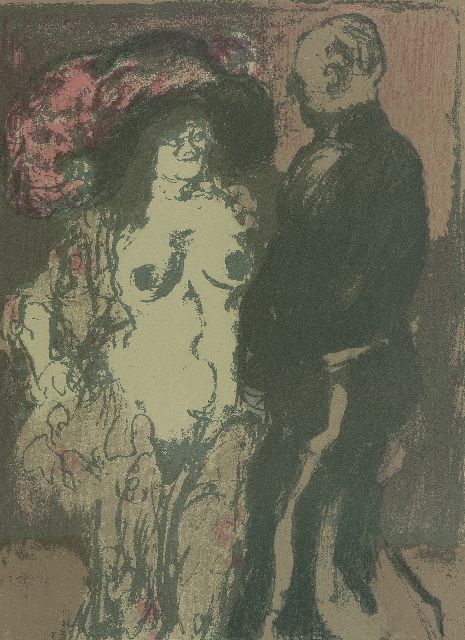Kurt Löb | Bordellszene, Litho, 47,3 x 34,8 cm, Unterzeichnet u.r. (in Bleistift) und datiert (in Bleistift) '75