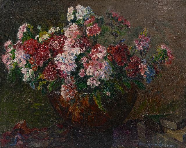 Lehmann A.E.F.  | Bartnelken, Öl auf Leinwand 40,5 x 50,5 cm, Unterzeichnet u.r.