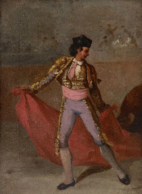 Nicolas Ruiz de Valdivia | Der Matador, Öl auf Leinwand, 37,3 x 27,4 cm, Unterzeichnet u.l. und 1860