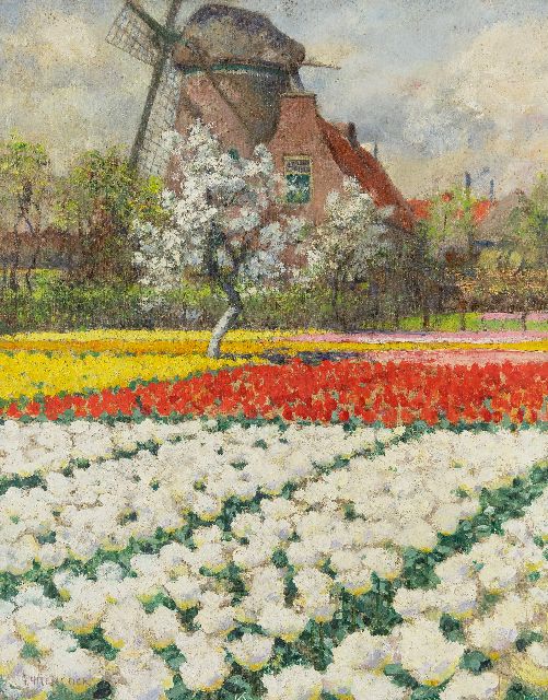 George Hitchcock | Double White Tulips, Egmond aan de Hoef, Öl auf Leinwand, 55,7 x 43,8 cm, Unterzeichnet u.l.