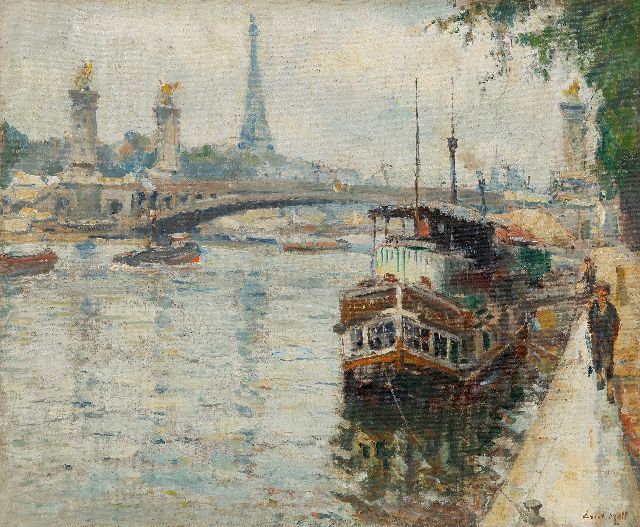 Evert Moll | Die Seine und die Pont Alexandre III in Paris, Öl auf Leinwand, 50,4 x 60,6 cm, Unterzeichnet u.r. und zu datieren um 1925