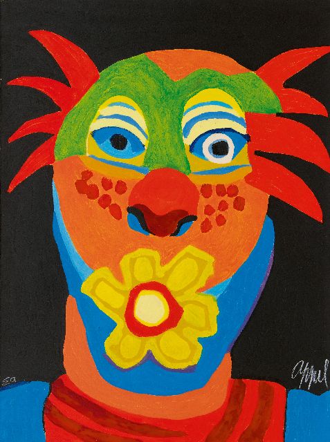Karel Appel | Clown, Holzstich auf Papier, 76,1 x 56,5 cm, Unterzeichnet u.r.