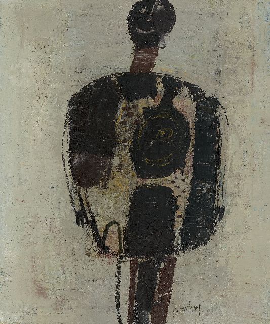Heel J.J. van | Schwarze Puppe, Öl auf Leinwand 60,4 x 49,9 cm, Unterzeichnet u.m. und im Verso und datiert im Verso '64