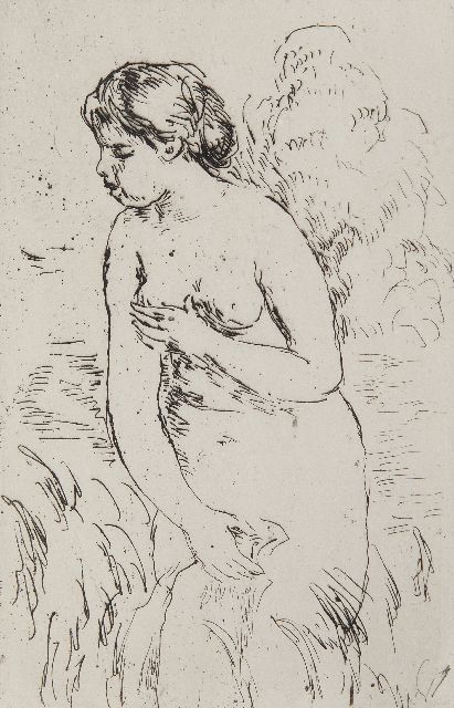 Auguste Renoir | Baigneuse debout à mi-jambes, Radierung, 16,7 x 11,2 cm, zu datieren um 1910
