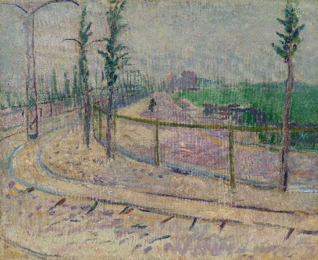 Jan Sluijters | Landschaft in der Nähe von Amsterdam, Öl auf Leinwand, 42,9 x 52,2 cm, Unterzeichnet o.l. mit Monogramm und datiert '09 (unklar)
