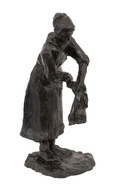 Zijl L.  | Waschfrau, Bronze 34,0 x 19,0 cm, Unterzeichnet auf der Basis und datiert '20