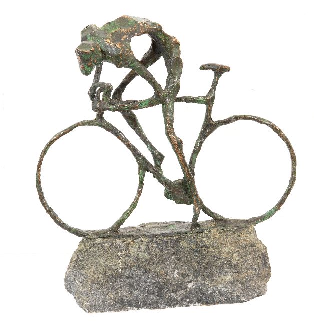 Jits Bakker | Der Tourfahrer, Bronze, 31,4 x 28,6 cm, Unterzeichnet auf der Basis