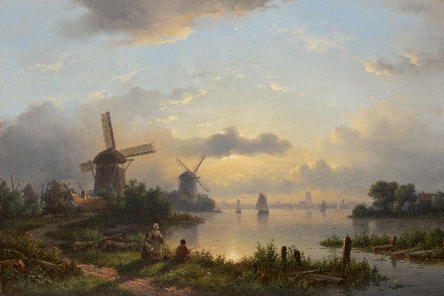 Lodewijk Johannes Kleijn | Flusslandschaft, Öl auf Holz, 44,5 x 66,2 cm, Unterzeichnet u.r.