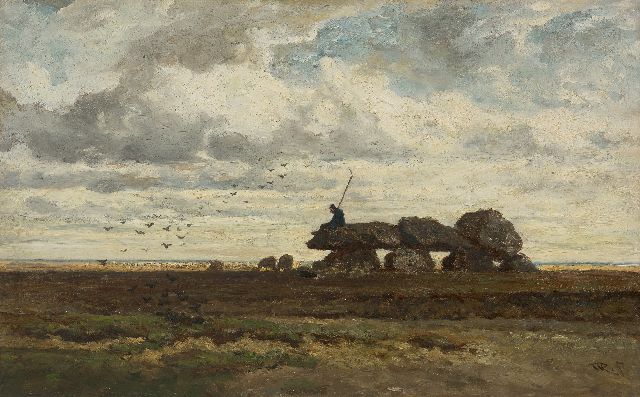 Willem Roelofs | Hünengrab bei Tynaarlo, Drenthe, Öl auf Tafel, 28,9 x 46,2 cm, Unterzeichnet u.r. mit Initialen und zu datieren um 1863-1870