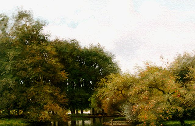 Hendriks B.L.  | A wooded river landscape, Öl auf Holz 22,6 x 31,4 cm, signed l.l.
