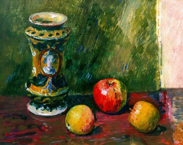 Jan Wiegers | A still life with apples, Öl auf Leinwand, 40,5 x 50,5 cm, signed m.r.