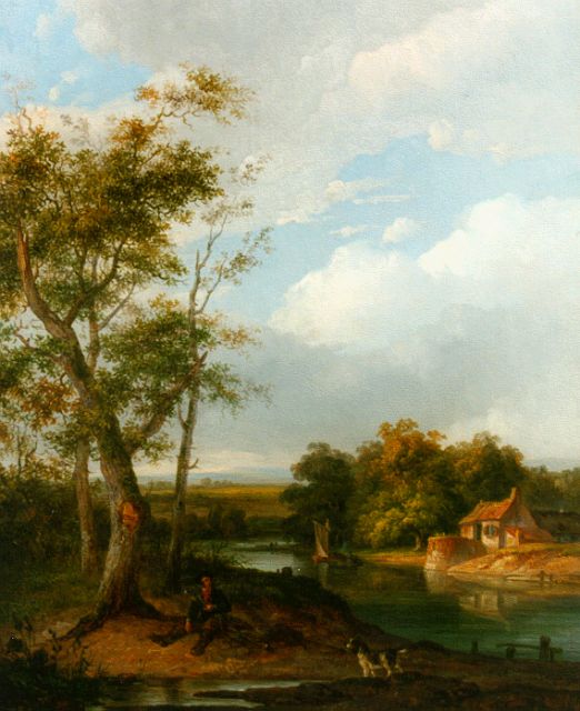 Pieter Daniël van der Burgh | Resting huntsmen, Öl auf Holz, 27,5 x 21,9 cm, signed l.r.
