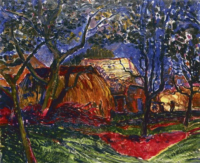 Antoon Kruysen | Farmhouses in a landscape, Öl auf Leinwand, 50,3 x 60,0 cm