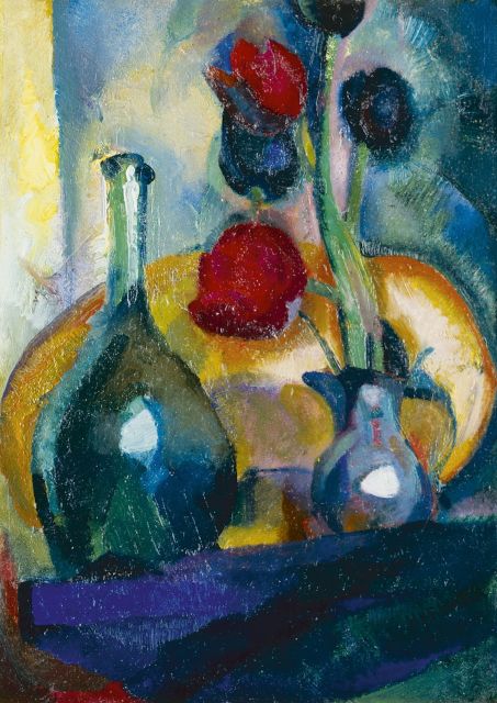 Herman Kruyder | A still life with flowers, Öl auf Holz, 44,0 x 32,0 cm, signed l.r.