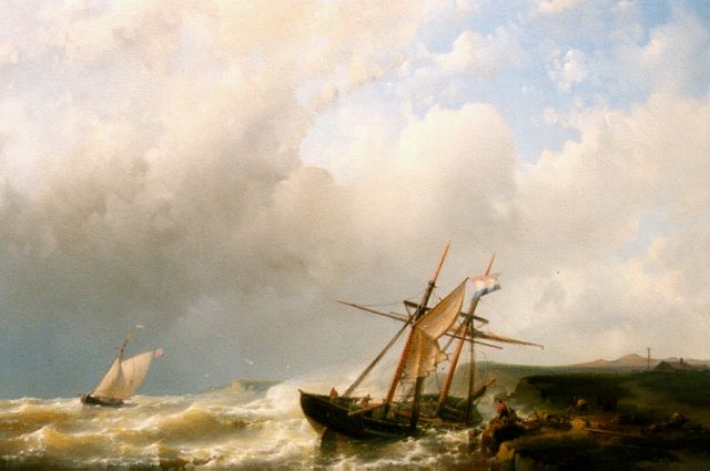 Abraham Hulk | Shipwreck, Öl auf Holz, 37,5 x 51,6 cm, signed l.r.