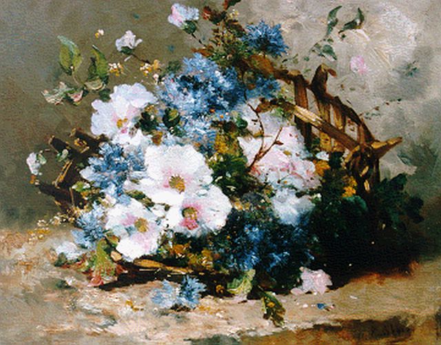Eugène-Henri Cauchois | A bunch of wildflowers, Öl auf Leinwand, 37,7 x 46,2 cm, signed l.r.