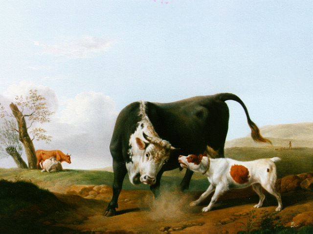 Alexander Johann Dallinger von Dalling | The fight, Öl auf Holz, 30,0 x 36,3 cm, signed l.l. und dated 1837