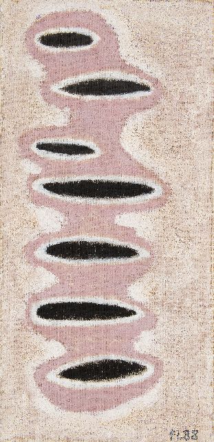 Frank Lodeizen | Ohne Titel, Öl und Sand auf Leinwand, 90,3 x 44,5 cm, Unterzeichnet u.r. mit Initialen und datiert '88