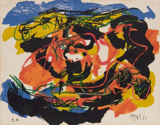 Karel Appel | Komposition, Litho, 38,9 x 49,8 cm, Unterzeichnet u.r. und datiert '60