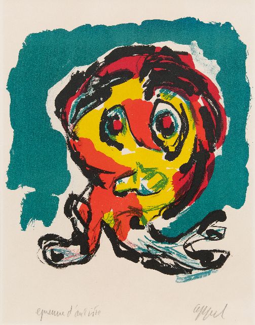 Karel Appel | Ubu Junior, Farbsteindruck, 62,0 x 49,5 cm, Unterzeichnet u.r.