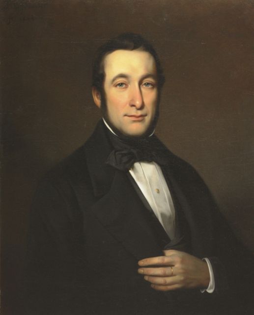 Poorter B. de | Porträt des Herrn Teixera de Mattos, Öl auf Leinwand 81,3 x 65,5 cm, Unterzeichnet o.l. und datiert 1844