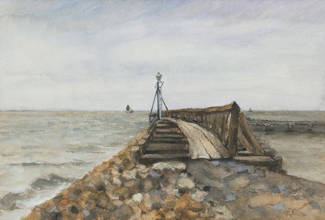 Willem Bastiaan Tholen | Der Hafen von Nijkerk, Aquarell auf Papier, 38,3 x 56,5 cm, Unterzeichnet u.r. und datiert '09
