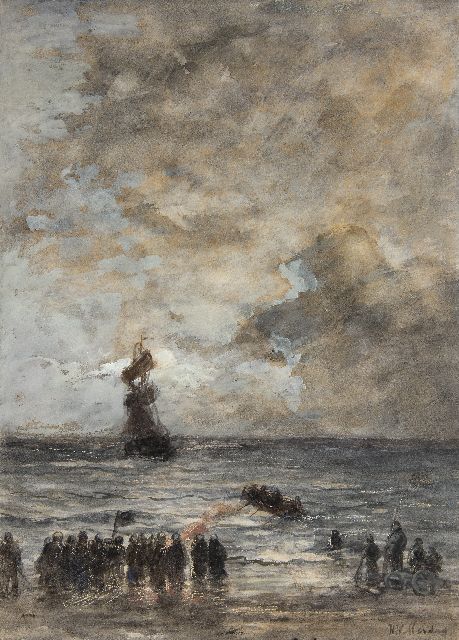 Hendrik Willem Mesdag | Nach dem Sturm, Aquarell auf Papier, 51,5 x 37,3 cm, Unterzeichnet u.r.