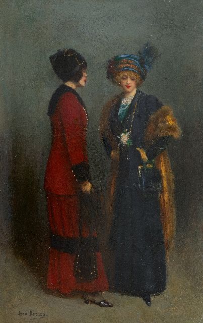 Jean Béraud | Les Midinettes, Öl auf Malereifaser, 54,9 x 36,7 cm, Unterzeichnet u.l.