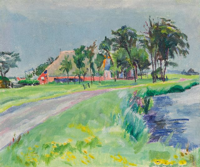 Ekke Kleima | Landschaft in Groningen, Öl auf Leinwand, 50,8 x 59,5 cm