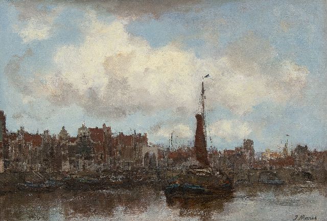 Jacob Maris | Stadtblick (Amsterdam), Öl auf Leinwand, 31,3 x 44,9 cm, Unterzeichnet r.u.