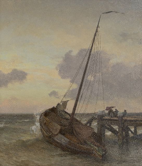 Willem Bastiaan Tholen | Turbulente Zuiderzee, Öl auf Leinwand, 71,1 x 60,5 cm, Unterzeichnet r.u. auf dem Steg