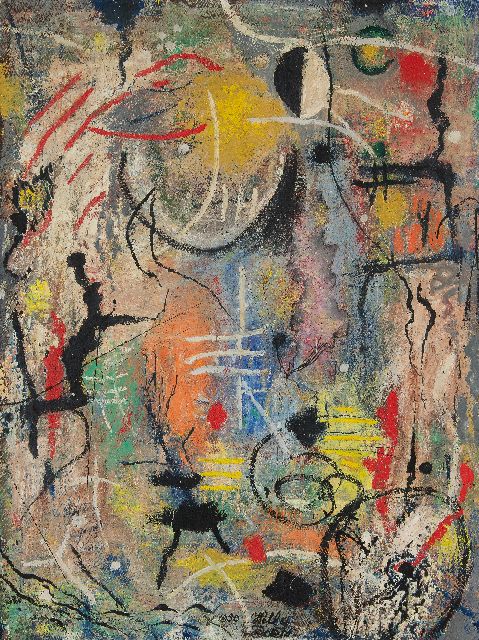 Willy Boers | Geboorte van de droom (Traumgeburt), Öl auf Leinwand, 100,5 x 75,3 cm, Unterzeichnet u.m. und datiert 1950